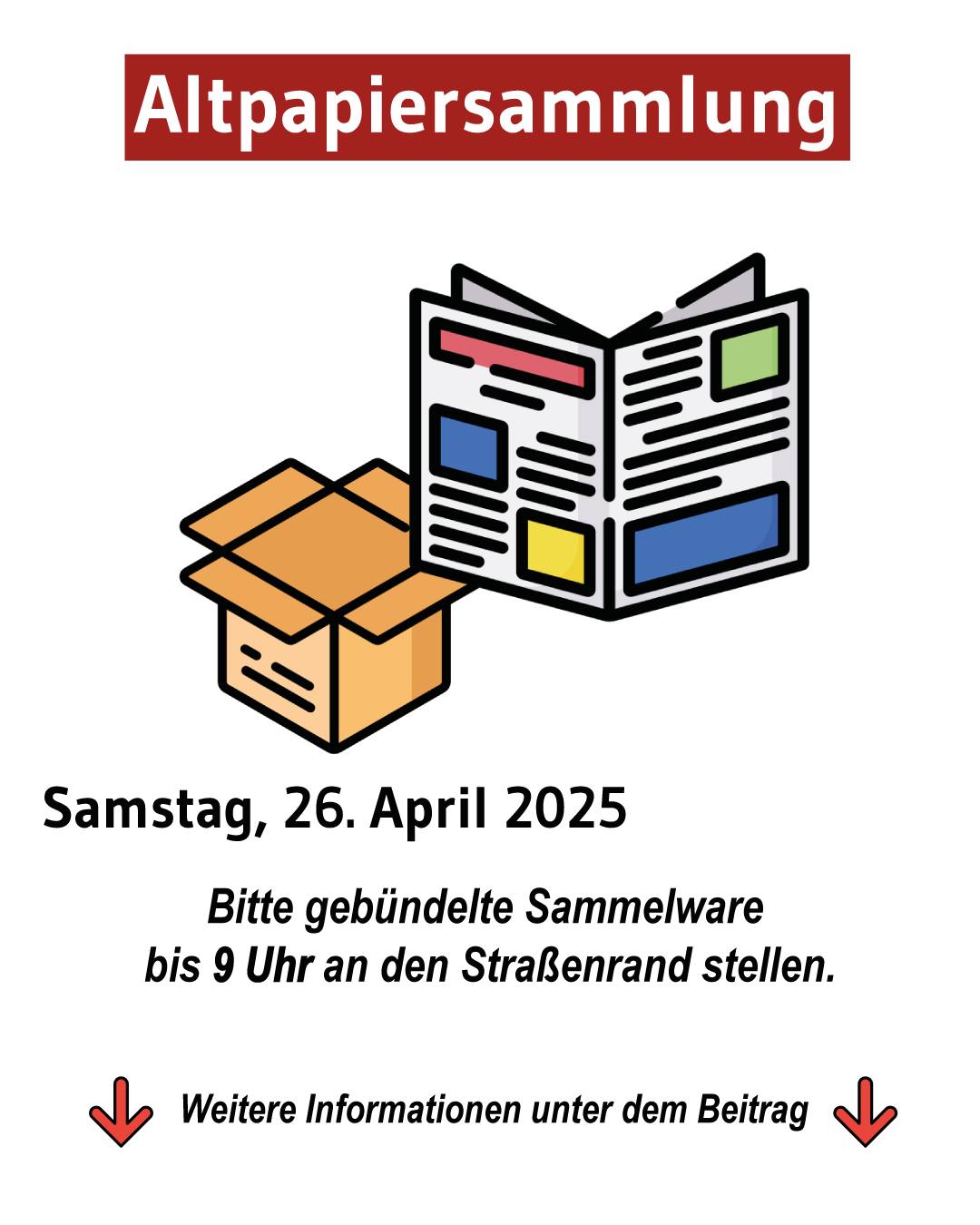 ‼️Altpapiersammlung