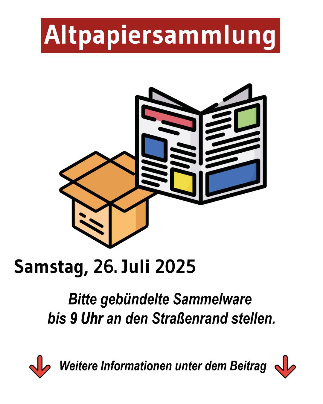 ‼️Altpapiersammlung