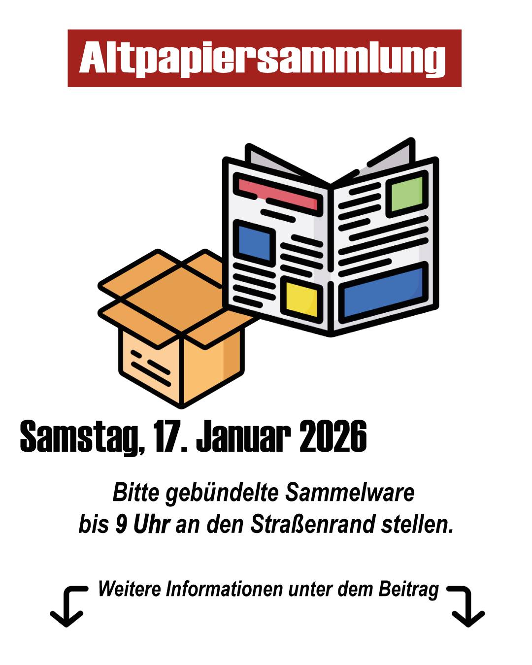 ‼️Altpapiersammlung