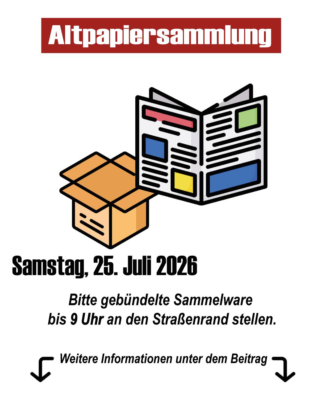‼️Altpapiersammlung