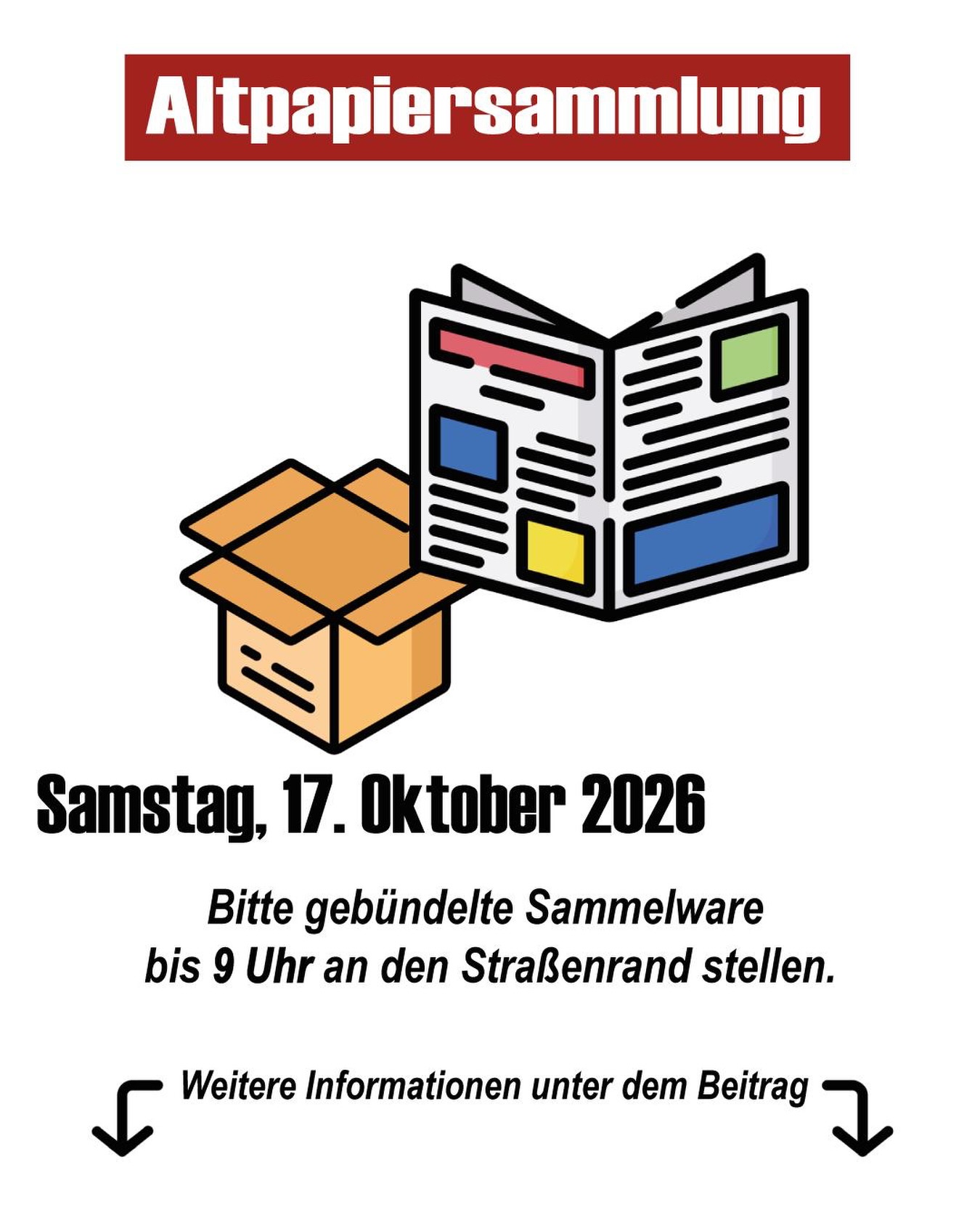 ‼️Altpapiersammlung